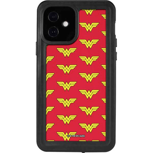 DC Comics Wonder Woman Logo Pattern iPhone 12 Waterproof Case