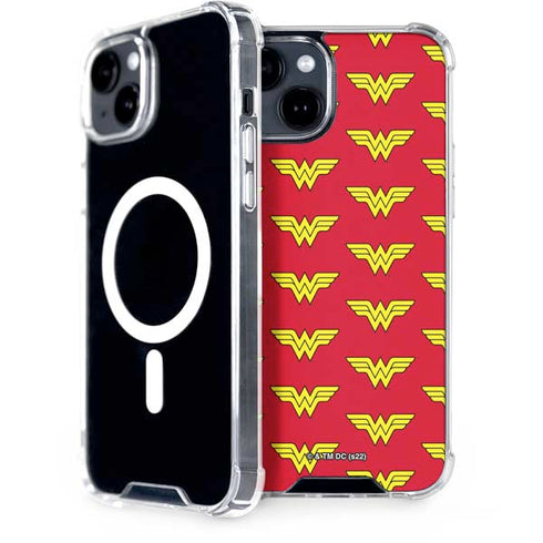 DC Comics Wonder Woman Logo Pattern iPhone 13 MagSafe Case