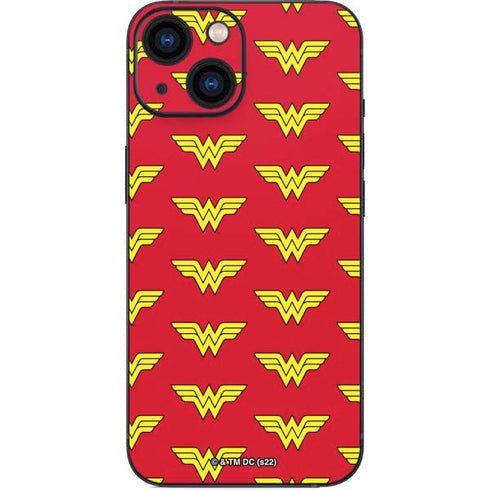 DC Comics Wonder Woman Logo Pattern iPhone 13 Mini Skin