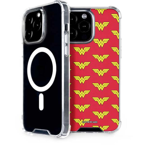 DC Comics Wonder Woman Logo Pattern iPhone 13 Pro Max MagSafe Case