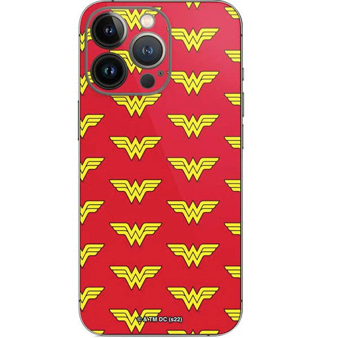 DC Comics Wonder Woman Logo Pattern iPhone 13 Pro Skin