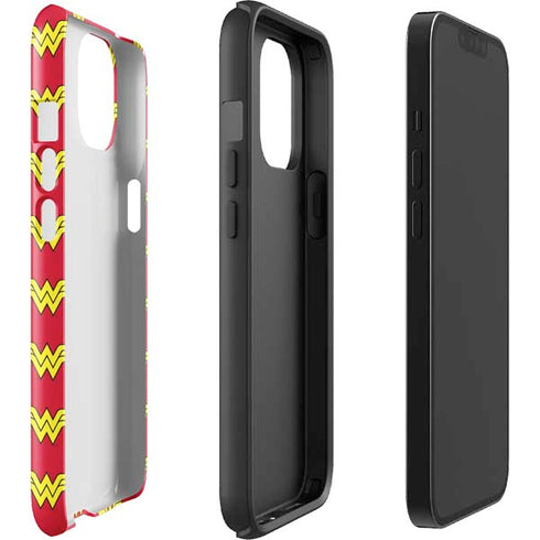 DC Comics Wonder Woman Logo Pattern iPhone 14 Impact Case