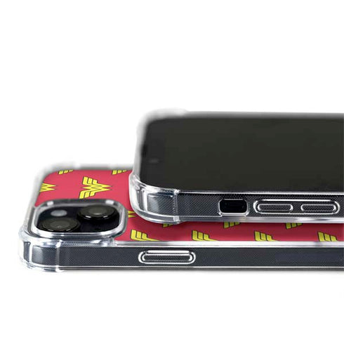 DC Comics Wonder Woman Logo Pattern iPhone 15 Plus MagSafe Case