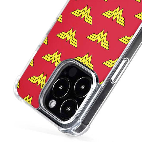 DC Comics Wonder Woman Logo Pattern iPhone 14 Pro Max MagSafe Case