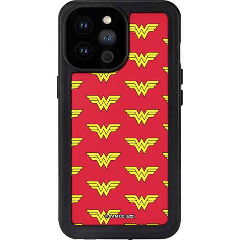 DC Comics Wonder Woman Logo Pattern iPhone 14 Pro Max Waterproof Case