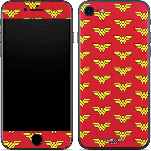 DC Comics Wonder Woman Logo Pattern iPhone 8 Skin