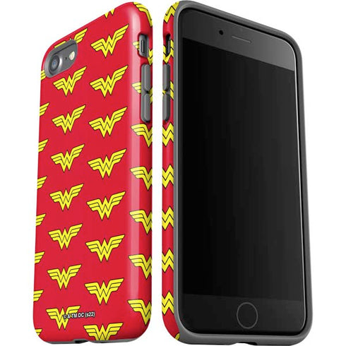 DC Comics Wonder Woman Logo Pattern iPhone SE (2nd & 3rd Gen) Pro Case