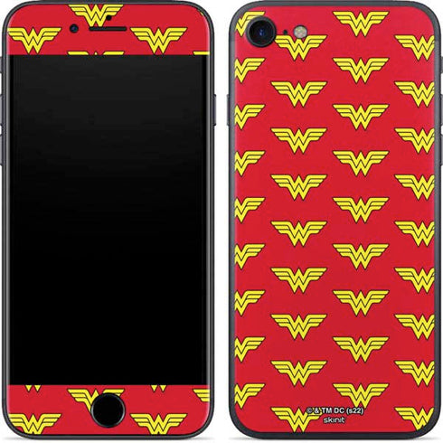 DC Comics Wonder Woman Logo Pattern iPhone SE (2nd & 3rd Gen) Skin