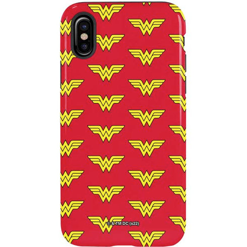 DC Comics Wonder Woman Logo Pattern iPhone X Pro Case