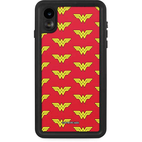 DC Comics Wonder Woman Logo Pattern iPhone XR Waterproof Case