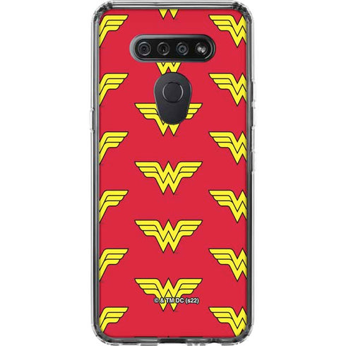 DC Comics Wonder Woman Logo Pattern LG K51/Q51 Clear Case