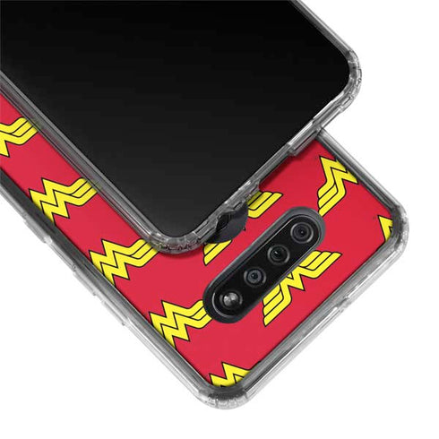 DC Comics Wonder Woman Logo Pattern LG K51/Q51 Clear Case