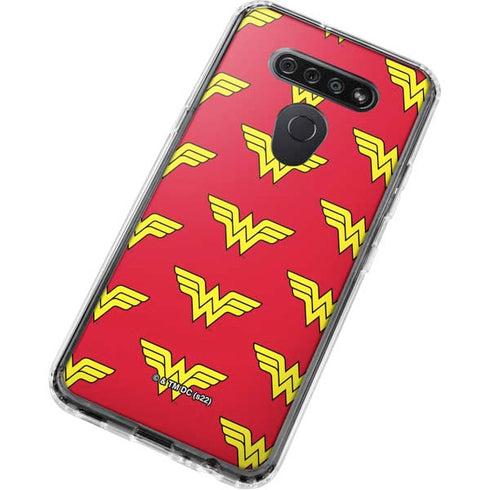 DC Comics Wonder Woman Logo Pattern LG K51/Q51 Clear Case