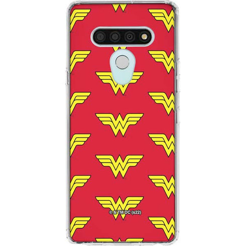 DC Comics Wonder Woman Logo Pattern LG Stylo 6 Clear Case