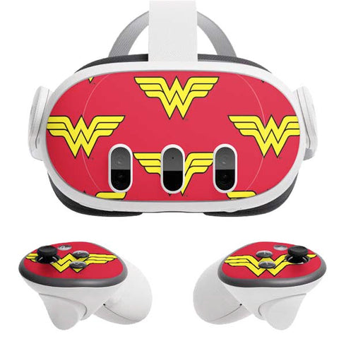 DC Comics Wonder Woman Logo Pattern Meta Quest 3 Skin