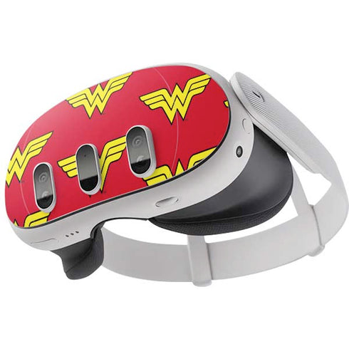 DC Comics Wonder Woman Logo Pattern Meta Quest 3 Skin