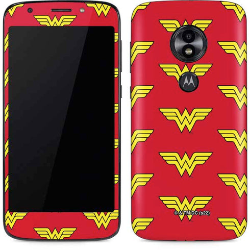 DC Comics Wonder Woman Logo Pattern Moto E5 Play Skin