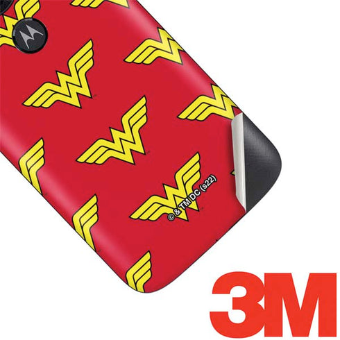 DC Comics Wonder Woman Logo Pattern Moto E5 Play Skin