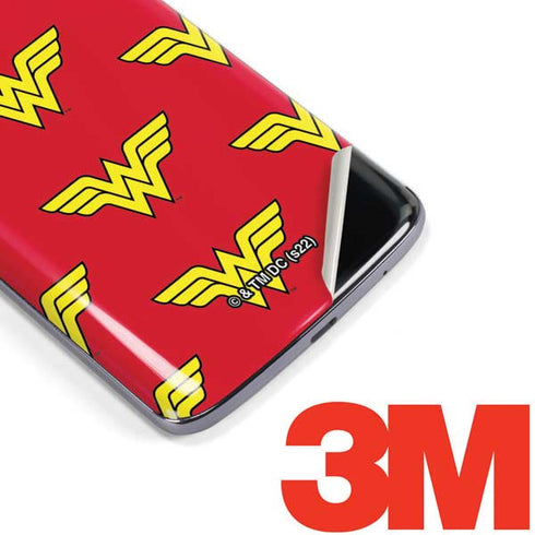 DC Comics Wonder Woman Logo Pattern Moto E5 Plus Skin