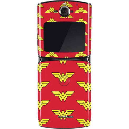 DC Comics Wonder Woman Logo Pattern Motorola RAZR Skin