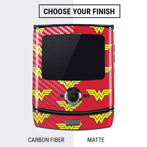 DC Comics Wonder Woman Logo Pattern Motorola RAZR Skin