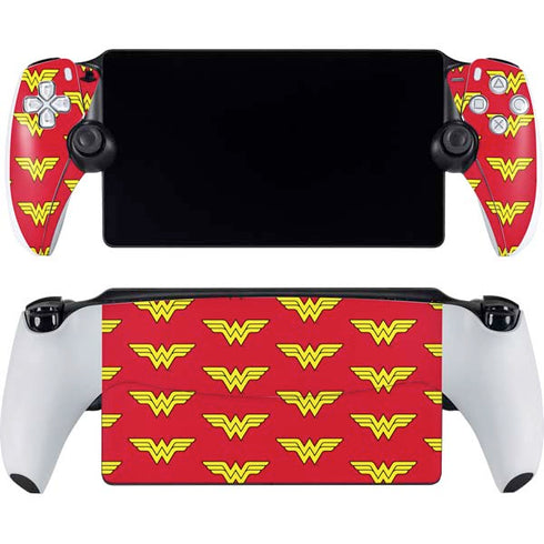 DC Comics Wonder Woman Logo Pattern PlayStation Portal Remote Player Skin