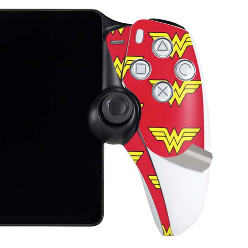 DC Comics Wonder Woman Logo Pattern PlayStation Portal Remote Player Skin