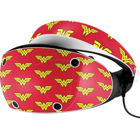 DC Comics Wonder Woman Logo Pattern PlayStation VR2 Skin
