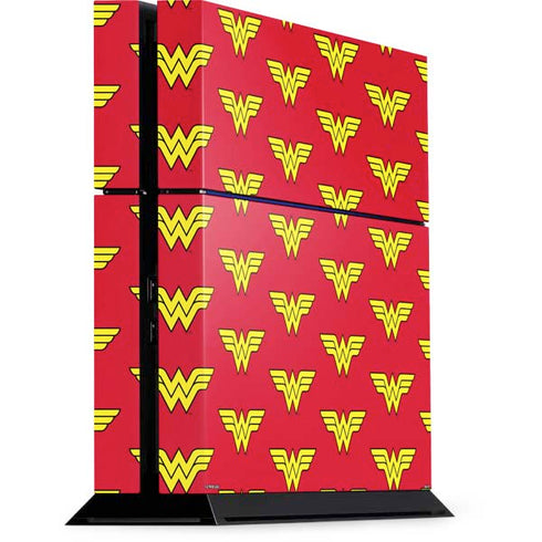 DC Comics Wonder Woman Logo Pattern PS4 Console Skin
