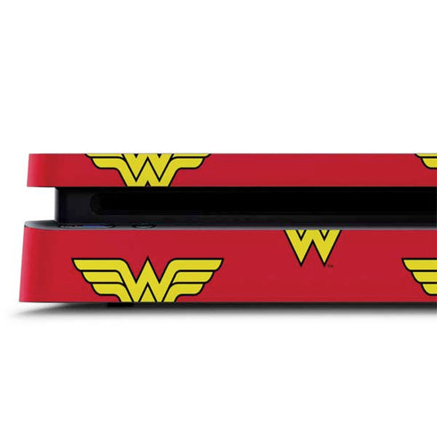 DC Comics Wonder Woman Logo Pattern PS4 Slim Skin