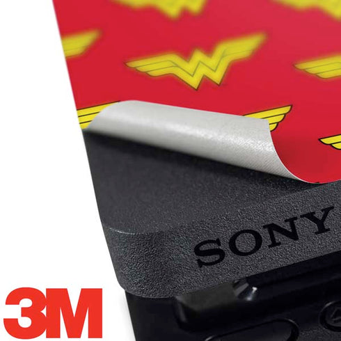 DC Comics Wonder Woman Logo Pattern PS4 Slim Skin
