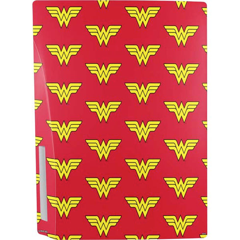 DC Comics Wonder Woman Logo Pattern PS5 Console Skin