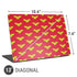 DC Comics Wonder Woman Logo Pattern Universal Laptop 13in (10.6 x 7.6in) Skin