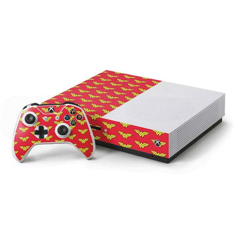 DC Comics Wonder Woman Logo Pattern Xbox One Skins