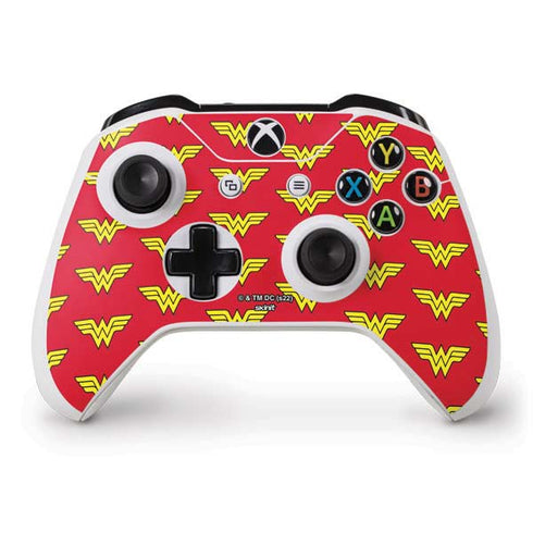 DC Comics Wonder Woman Logo Pattern Xbox One S Controller Skin