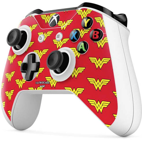 DC Comics Wonder Woman Logo Pattern Xbox One S Controller Skin