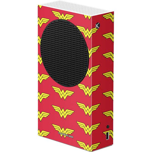 DC Comics Wonder Woman Logo Pattern Xbox Series S Console Skin