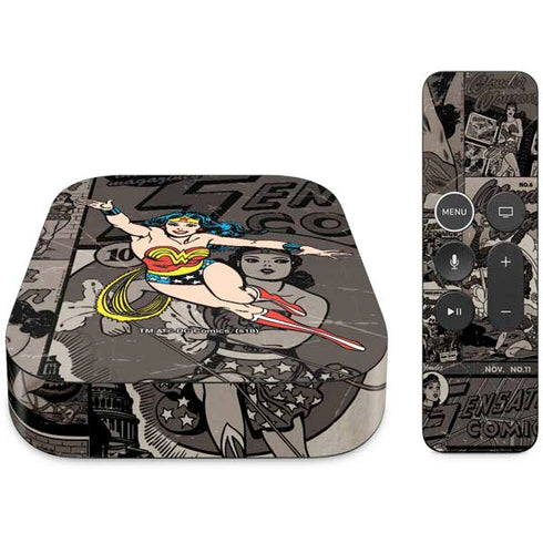 DC Comics Wonder Woman Vintage pose pattern Apple TV Skin