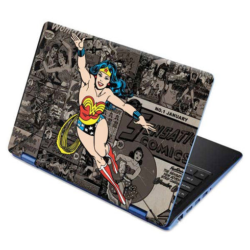 DC Comics Wonder Woman Vintage pose pattern Aspire R11 11.6in Skin