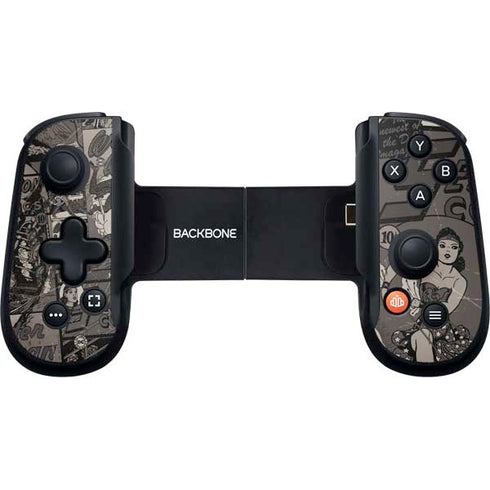 DC Comics Wonder Woman Vintage pose pattern Backbone One for iPhone Game Controller Skin