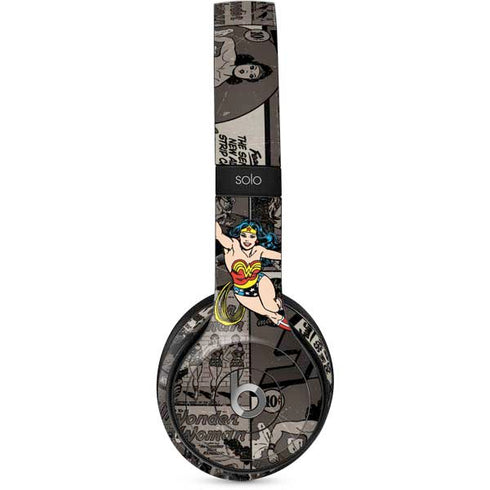 DC Comics Wonder Woman Vintage pose pattern Beats Solo 2 Wired Skin