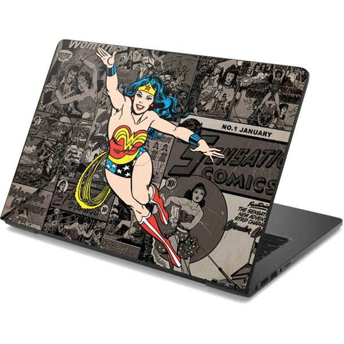 DC Comics Wonder Woman Vintage pose pattern Dell Chromebook Skin