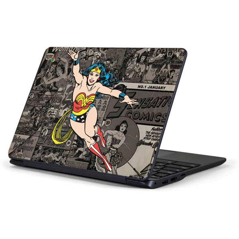DC Comics Wonder Woman Vintage pose pattern Samsung Chromebook Skin