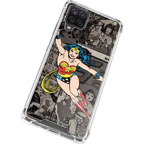 DC Comics Wonder Woman Vintage pose pattern Galaxy A12 Clear Case