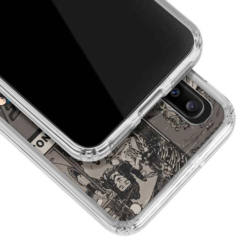 DC Comics Wonder Woman Vintage pose pattern Galaxy A30 Clear Case