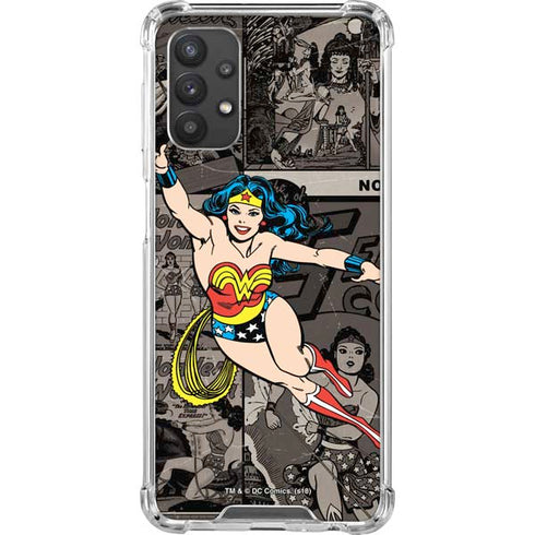 DC Comics Wonder Woman Vintage pose pattern Galaxy A32 5G Clear Case