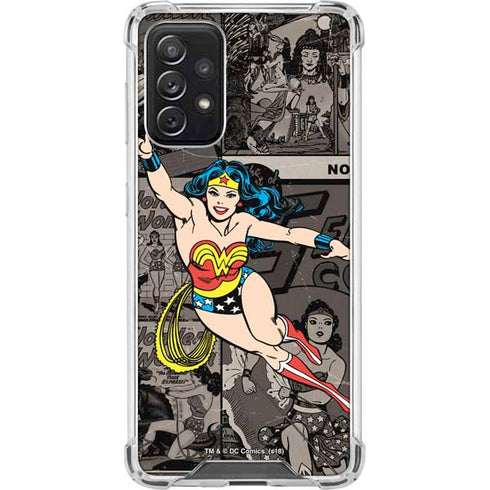 DC Comics Wonder Woman Vintage pose pattern Galaxy A72 5G Clear Case