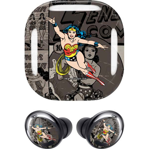 DC Comics Wonder Woman Vintage pose pattern Galaxy Buds Pro Skin
