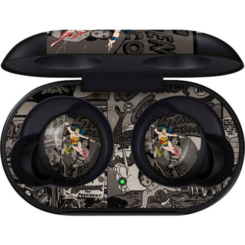 DC Comics Wonder Woman Vintage pose pattern Galaxy Buds Skin