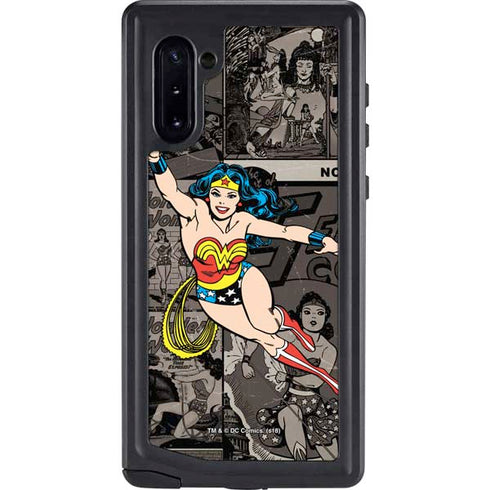 DC Comics Wonder Woman Vintage pose pattern Galaxy Note 10 Waterproof Case